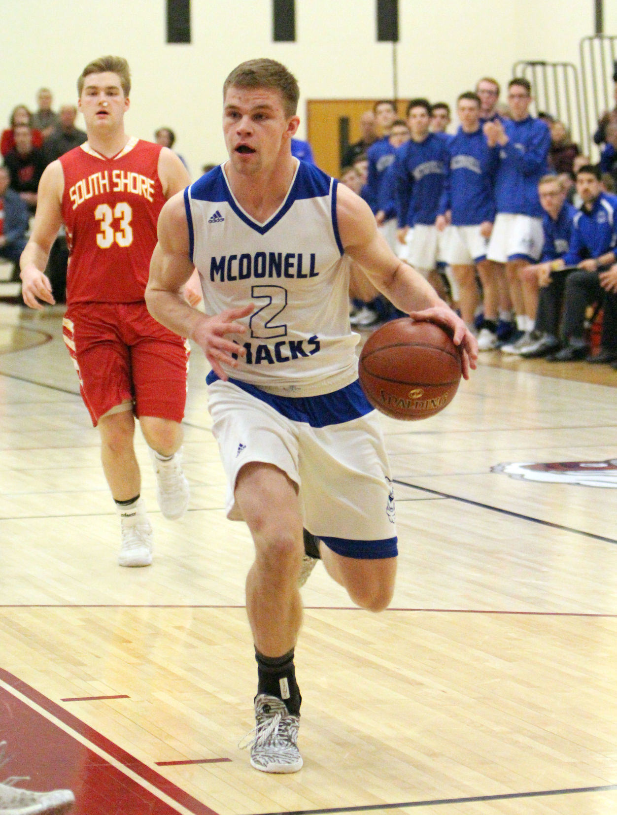 McDonell boys basketball vs South Shore at Spooner 3-10-18
